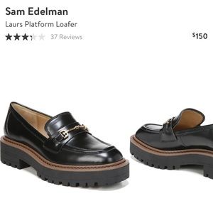 Sam Edelman Black platform loafers